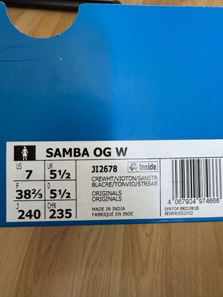 Adidas Samba Beige y Azul