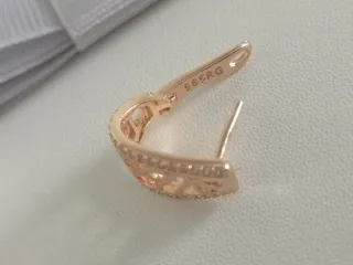 Pendientes oro rosa 585