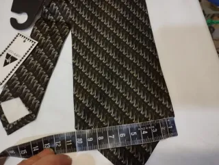 Corbata LIDO ARMANI Seda Natural Negra y Dorada