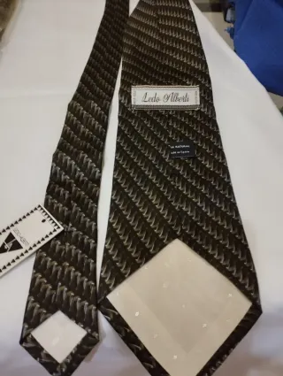 Corbata LIDO ARMANI Seda Natural Negra y Dorada