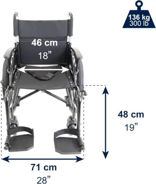 Sedia a rotelle leggera fuoristrada pieghevole