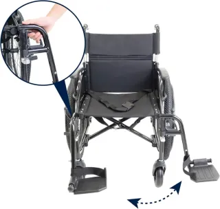 Sedia a rotelle leggera fuoristrada pieghevole