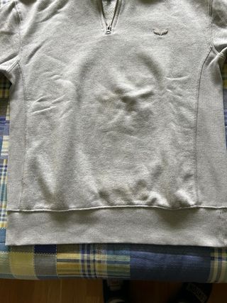 Sudadera Green Coast media cremallera gris S