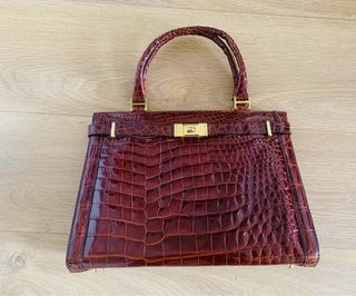Bolso Piel Cocodrilo Vintage ECI con candadito