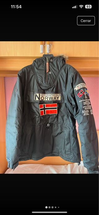 Geographical Norway Chaquetón Negro Multicolor