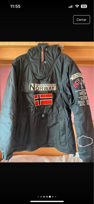 Geographical Norway Chaquetón Negro Multicolor