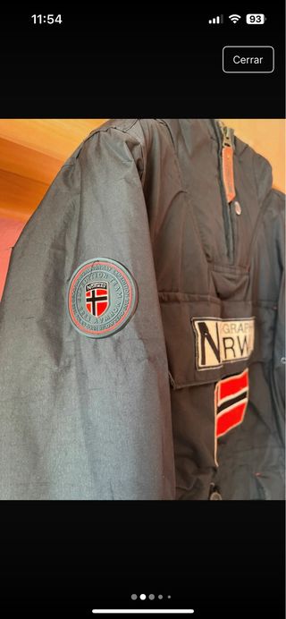 Geographical Norway Chaquetón Negro Multicolor