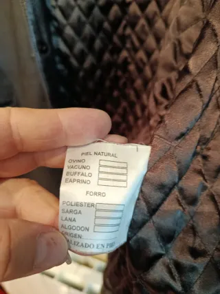 Chaqueta de piel marrón Talla M