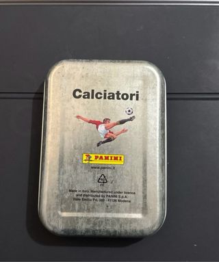 tin box calciatori panini 25-26