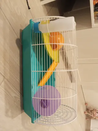 Jaula para hámster con accesorios