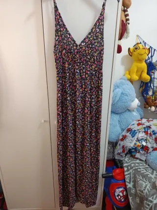 Vestido largo floral Amisu