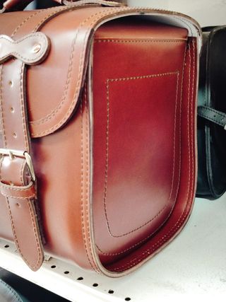 Bauletto borsone Valigia Vespa pelle marrone