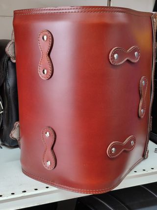 Bauletto borsone Valigia Vespa pelle marrone