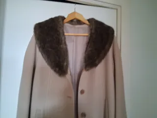 Abrigo largo señora cuello pelo