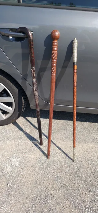 Bastoni tribali ebano, mogano, tek VINTAGE