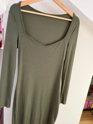 Vestido verde manga larga