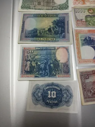 Lote Billetes Antiguos España Pesetas