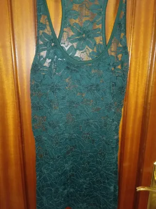 Lote 2 Camisetas Encaje Verde y Blanco roto