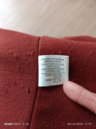 Parka Cortefiel Marrón Talla M