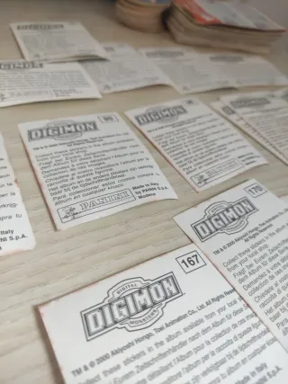 Cromos Digimon 1ª Generación Panini