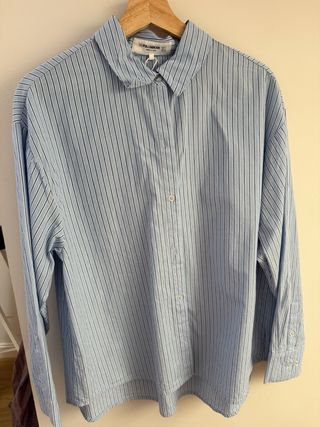 Camisa Pull&Bear azul rayas S