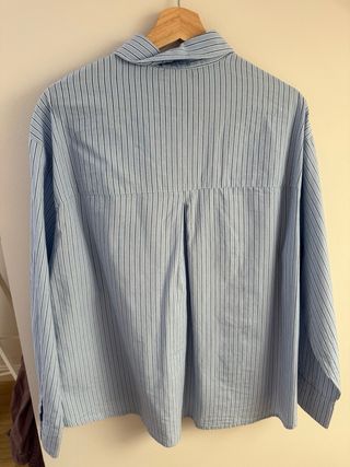 Camisa Pull&Bear azul rayas S