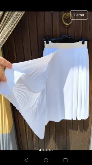 Falda Sportmax blanca plisada