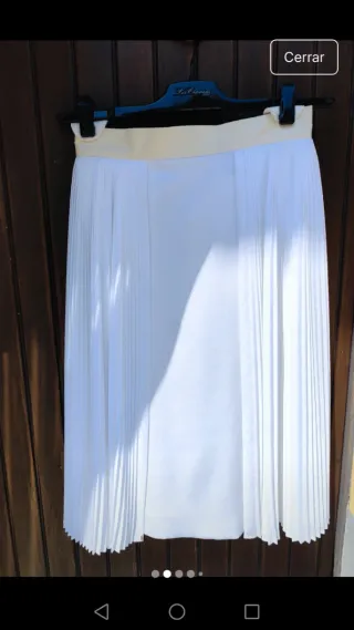 Falda Sportmax blanca plisada
