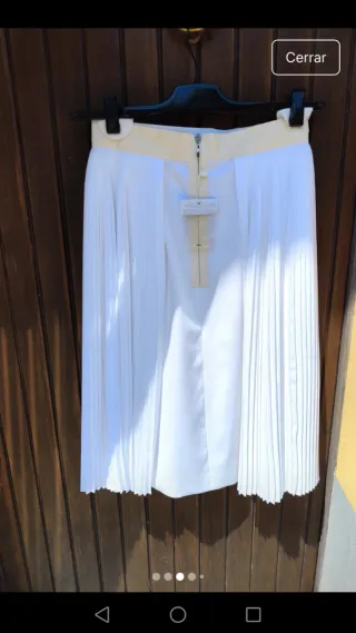 Falda Sportmax blanca plisada