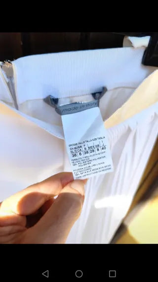 Falda Sportmax blanca plisada