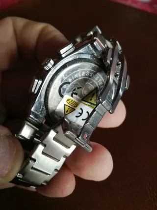 Orologio Uomo Cronografo Quadrante Blu Argento