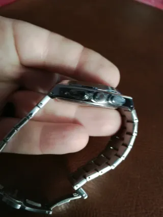 Orologio Uomo Cronografo Quadrante Blu Argento