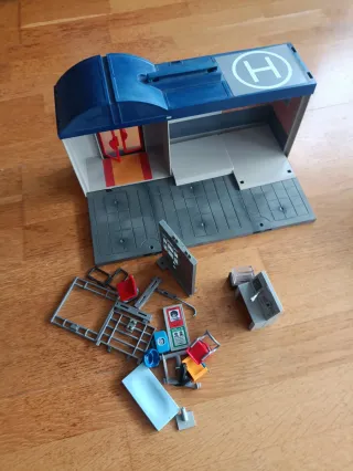 Lote Playmobil Policía y Helicóptero