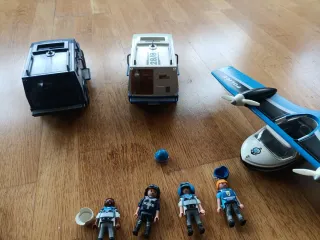 Lote Playmobil Policía y Helicóptero