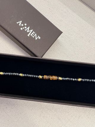 Pulsera A•MEN Ojo de Tigre Acero Hombre