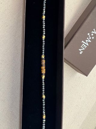 Pulsera A•MEN Ojo de Tigre Acero Hombre