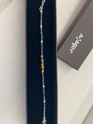 Pulsera A•MEN Ojo de Tigre Acero Hombre