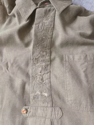 Camisa verde oliva hombre