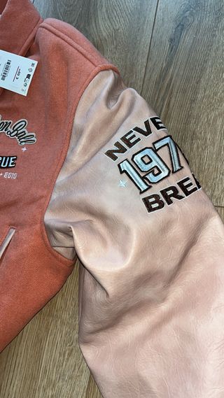 Cazadora Bomber Zara M Acolchada Parches