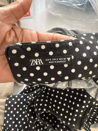 Mono Zara Negro Lunares Talla S