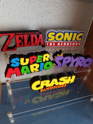 Letreros videojuegos clásicos retro