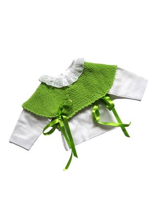 Toquilla,  mañanita verde manzana bebé 3 a 6 meses