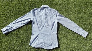 Camisa de rayas azul y rosa mujer