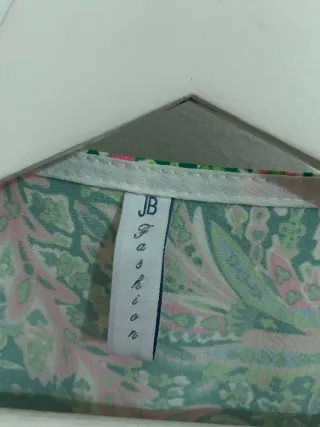 Blusa mujer verde y multicolor