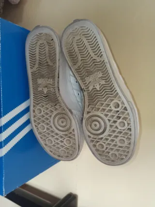 Adidas Nizza Botín Mujer Talla 37.5 Piel Blanca