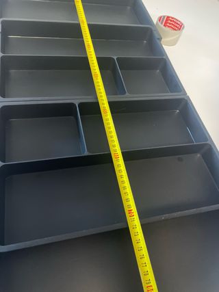 Porta cubiertos plástico negro/gris/ Dos piezas