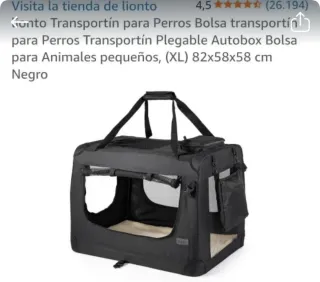 Transportín Plegable Perro XL Negro