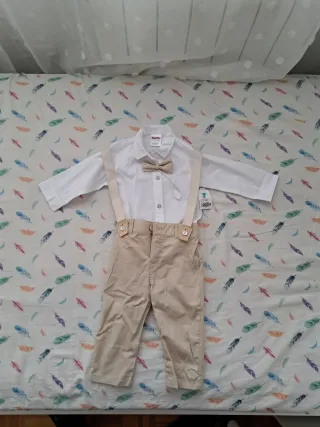 Conjunto de niño camisa, pantalón y tirantes