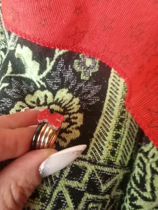 Anillo Tous Corazón Rojo y Plata