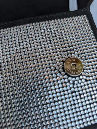 Bolso Karl Lagerfeld Brillo Negro/Plata